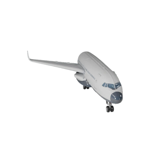 Verkehrsflugzeug 3D-Modell für Blender - Render Ready