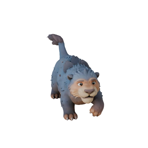 Modello 3D di Leone Marino Cartone Animato - Asset Stilizzato per Animazione | PBR