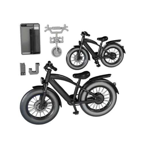 Modèle STL de Vélo Électrique Imprimable pour Objets de Collection &