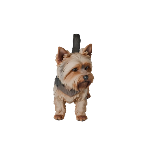 Perro Yorkshire Terrier Modelo 3D para Unity - Asset Listo para Juego, FBX