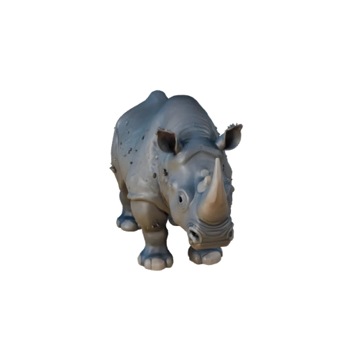 Modelo 3D de Rinoceronte Negro de Alto Poligonaje - Activo STL Detallado para Impresión