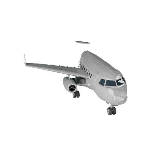 Modello 3D Aereo Low Poly per Unity & Unreal Asset PBR
