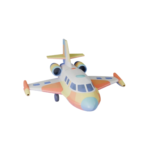 Modèle 3D de navette orbitale - Actif de jeu stylisé low poly