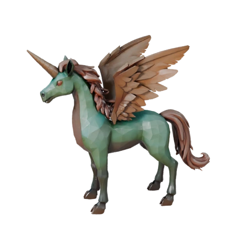Low Poly Unicorn 3D Model - Unity Game Asset with FBX | Royalty-Free
