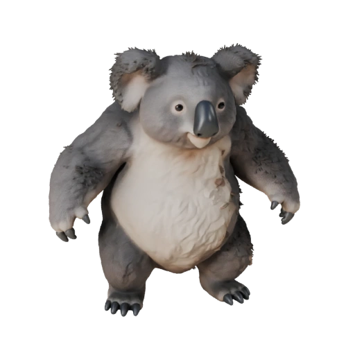 Koala Realista 3D Model - Asset PBR Rigged para Juegos | Libre de Regalías