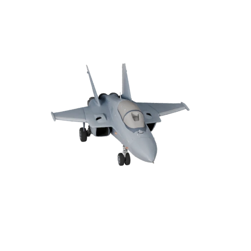 Modelo 3D de Caça a Jato Pronto para Jogo para Jogos em Tempo Real - PBR