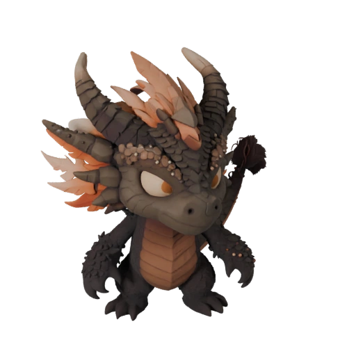 Cartoon Forest Dragon 3D Model - Stylized Asset for Animation