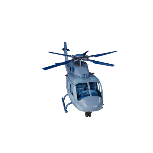 Rescue Helicopter 3D Model for Unreal Engine - Game Ready