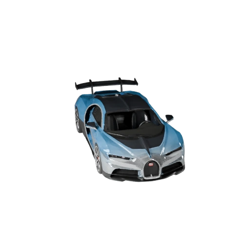 Hiperdeportivo Inspirado en Bugatti Poligonal Bajo 3D Model para Unity &