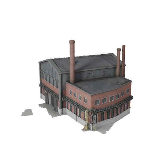 Modelo 3D Estilizado de Planta de Tratamiento de Agua - Activo para Videojuegos