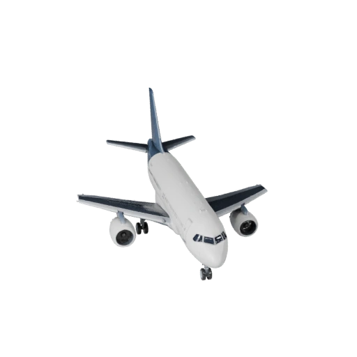 High Poly Airbus Inspired Passenger Jet 3D Model for