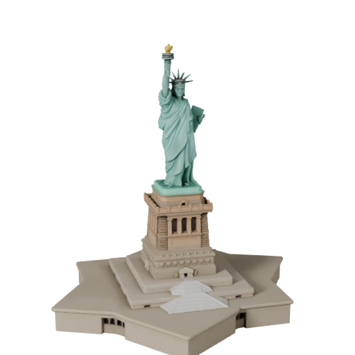 Stylized Statue of Liberty 3D Model - Game Asset for Architecture
