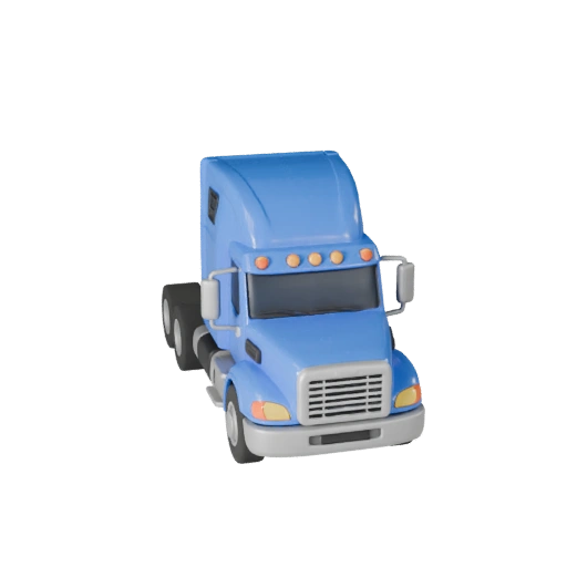 Cartoon Semi Truck 3D Model for Stylized Games PBR Asset (Legacy)
