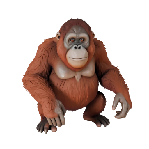 Modelo 3D de Orangotango para Unity - Asset Pronto para Jogo, FBX | Livre de Royalties