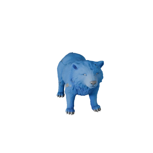 Modelo 3D Azul Russo Baixo Poli - Asset de Jogo Unity com FBX