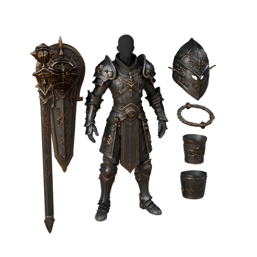 Modelo de Personaje Guerrero de Élite de Fantasía - Articulado