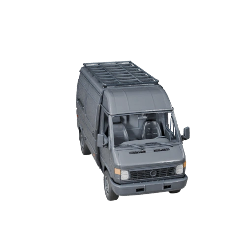 Camionnette utilitaire vintage Modèle 3D pour Blender & Jeux -