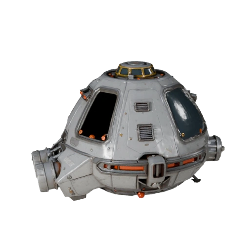Capsule d'équipage prête pour le jeu 3D pour jeux en temps réel - PBR