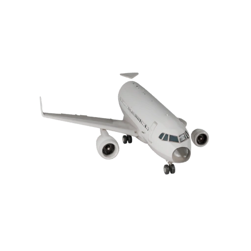 Avion de ligne commercial modèle 3D pour Blender & Jeux -