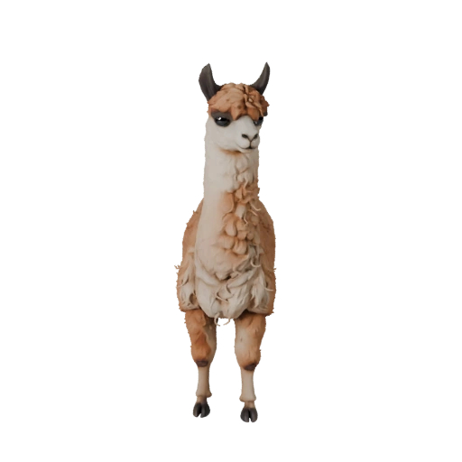 Modello 3D Alpaca per Blender - Asset PBR con Texture | Royalty-Free