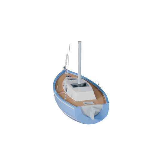 Modèle 3D de Voilier Low Poly pour Unity & Unreal PBR Asset