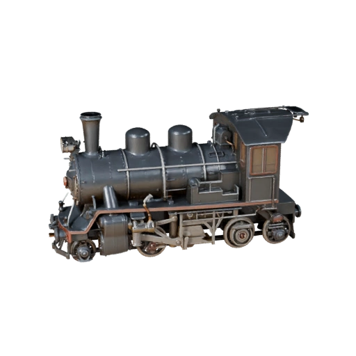 Tren de Vapor Vintage 3D Model - Asset PBR de Alto Poligonaje para