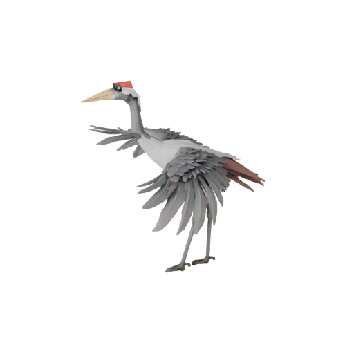 Modèle 3D de Grue Low Poly - Asset de Jeu Unity avec FBX | Libre de Droits