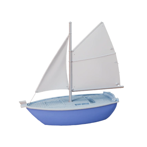 Modèle 3D STL de Voilier Imprimable - Affichage et Objets de Collection