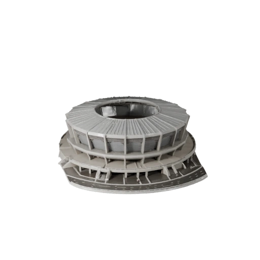 Modèle 3D de stade extérieur low poly pour actifs de jeu en temps réel