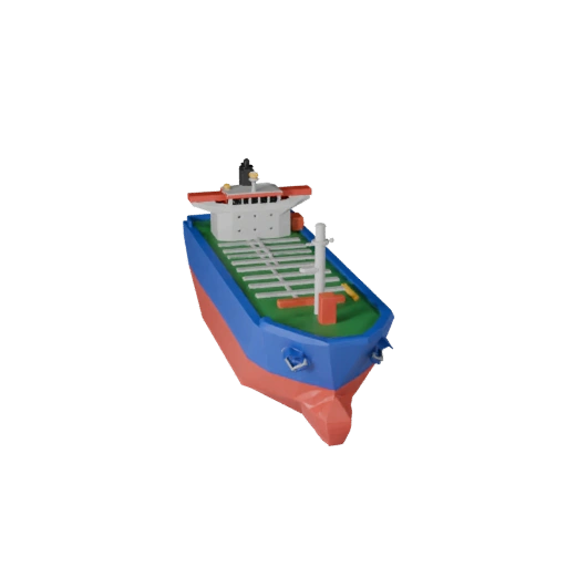 Bateau cargo low poly 3D pour Unity & Unreal PBR Asset
