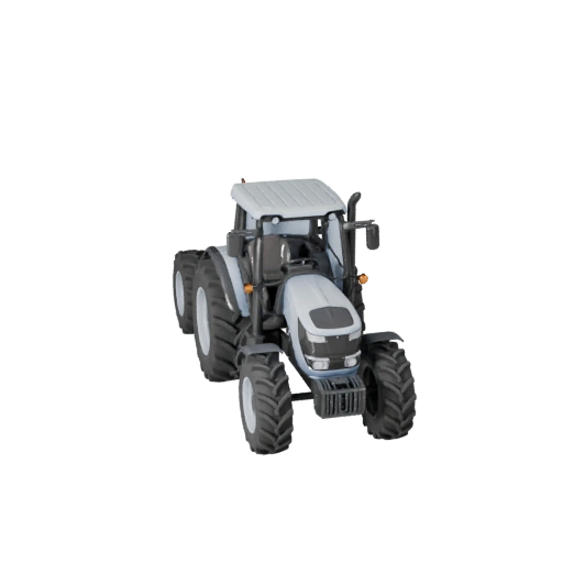 Landwirtschaftlicher Traktor 3D Modell für Unity - Low Poly Game Asset