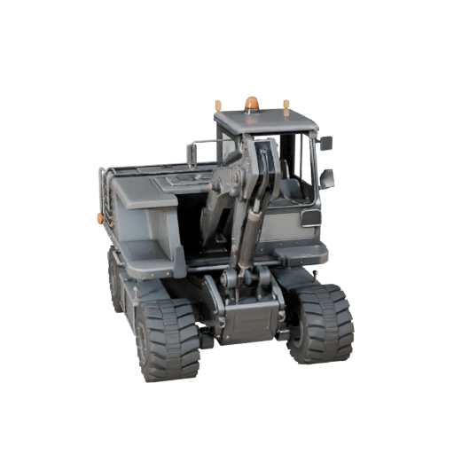 Dump Hauler 3D Model for Blender & Games - Realistic PBR