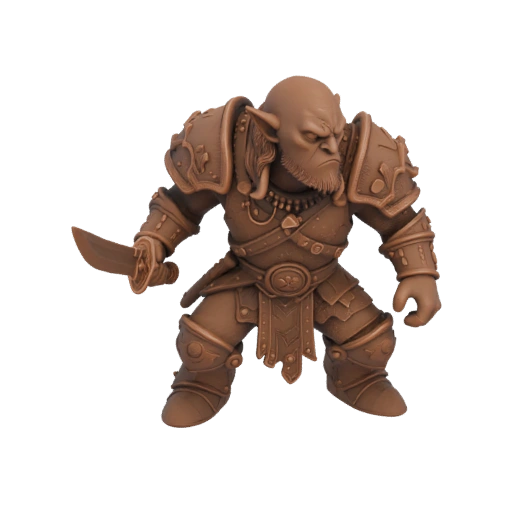 Miniatura STL de Duende Berserker de Fantasía