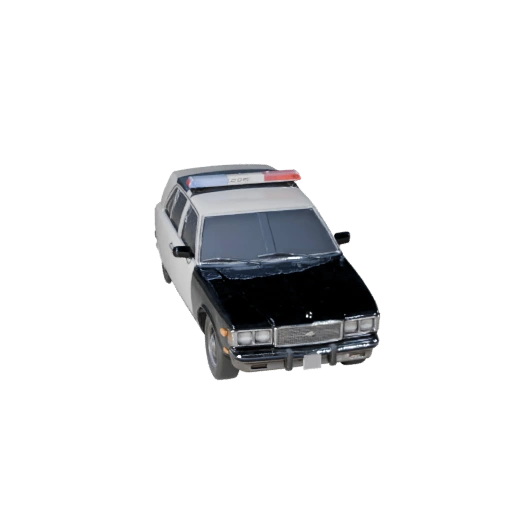 Modèle 3D de voiture de police vintage haute poly pour rendus de studio