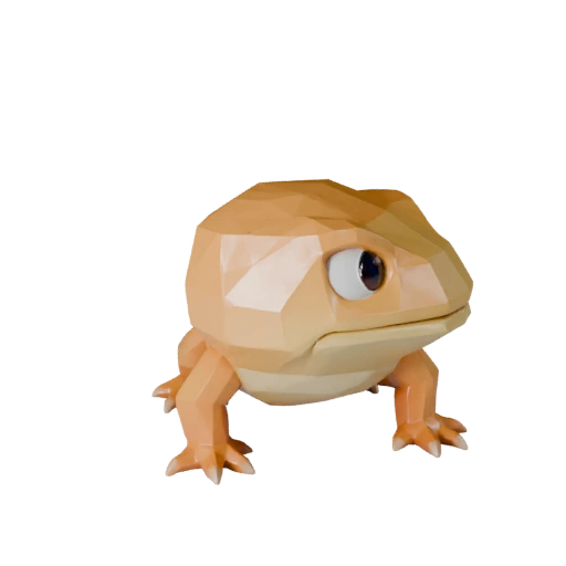 Low Poly Salamander 3D Modell - Unity Game Asset mit FBX | PBR