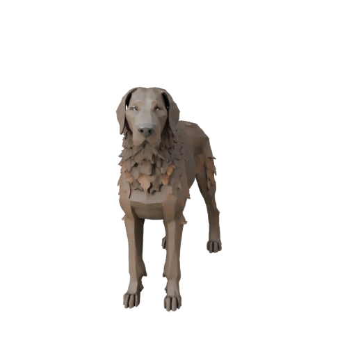 Modelo 3D de Perro Gran Danés Poligonal Bajo - Asset de Juego para Unity con FBX