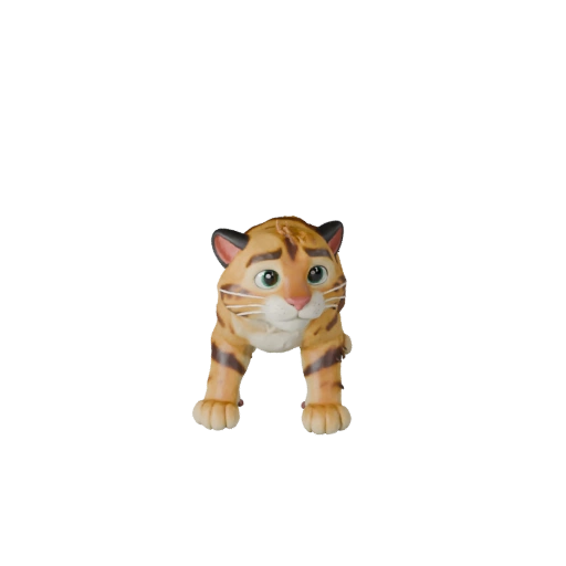 Cartoon Savannah Cat 3D Model - Stylized Asset for Animation