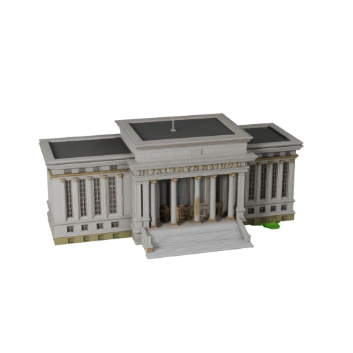 Modelo 3D Imprimible de Salón Municipal STL - Activo de Escala para Maquetas