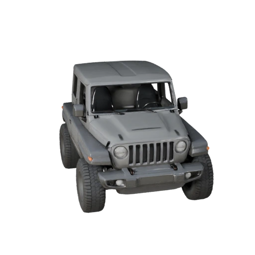 Modelo 3D de SUV Off-Road Inspirado em Jeep para Blender e Jogos
