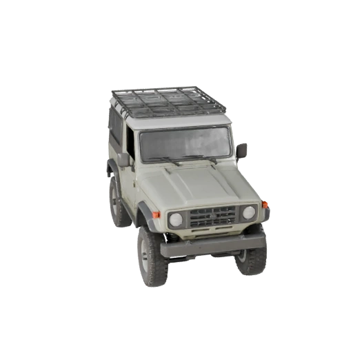 Vintage Off Road SUV 3D Modell für Blender & Spiele - PBR