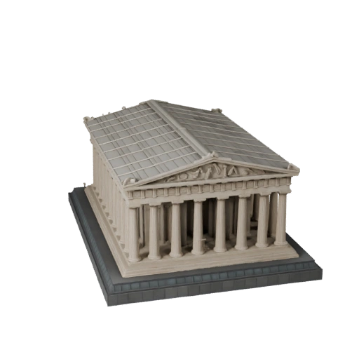 Modello 3D Partenone per Unity - Asset di Gioco per Architettura