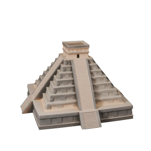 Stilisierte Chichen Itza Pyramide 3D Modell - Game Asset