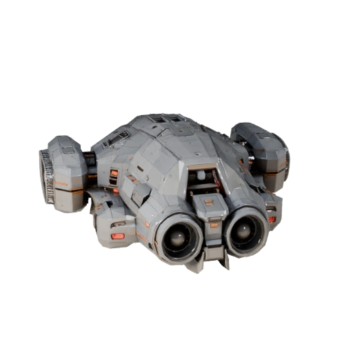 Low Poly Frachtraumschiff 3D Modell für Unity & Unreal
