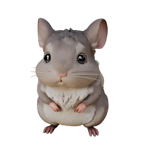 Modèle 3D Chinchilla Dessin Animé - Asset Stylisé pour Animation