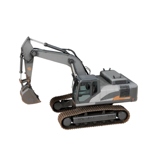 Kettenbagger 3D-Modell für Blender & Spiele - PBR