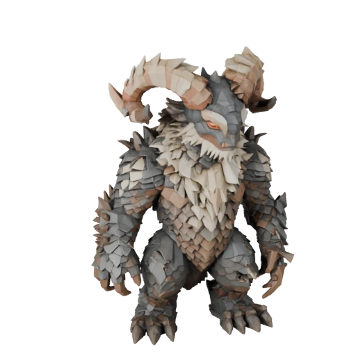 Low Poly Yeti 3D Modell - Unity Game Asset mit FBX | Lizenzfrei