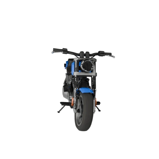Low Poly Harley Inspired Cruiser Motorcycle 3D Model for