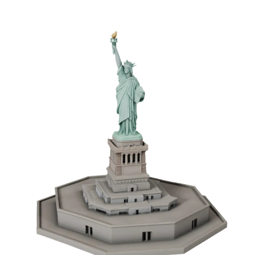 Printable Statue of Liberty STL 3D Model - Scale Asset
