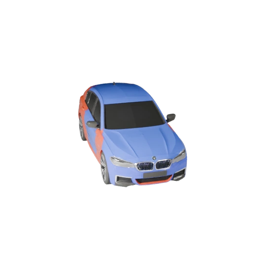 Cartoon bmw-inspirierter Luxus-Limousine 3D Modell - Stilisierte