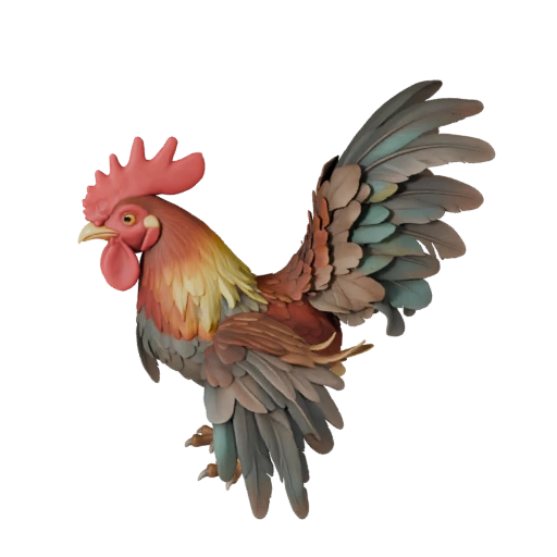 Modèle 3D de Coq pour Blender - Asset PBR avec Textures | PBR
